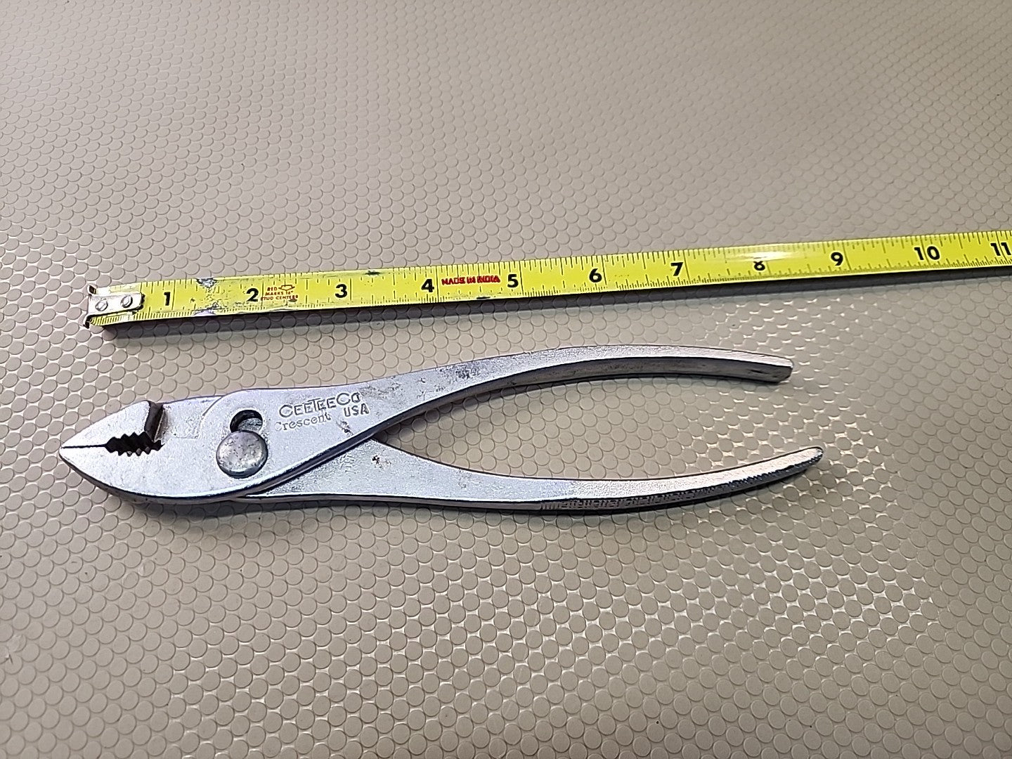 CeeTee Co. Crescent 8" Pliers Slip Joint Wire Cutting USA