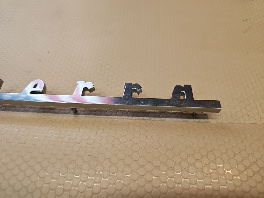 RARE 1950s 57 Dodge Sierra Script Logo Emblem Metal Badges + Trim Pieces Vintage