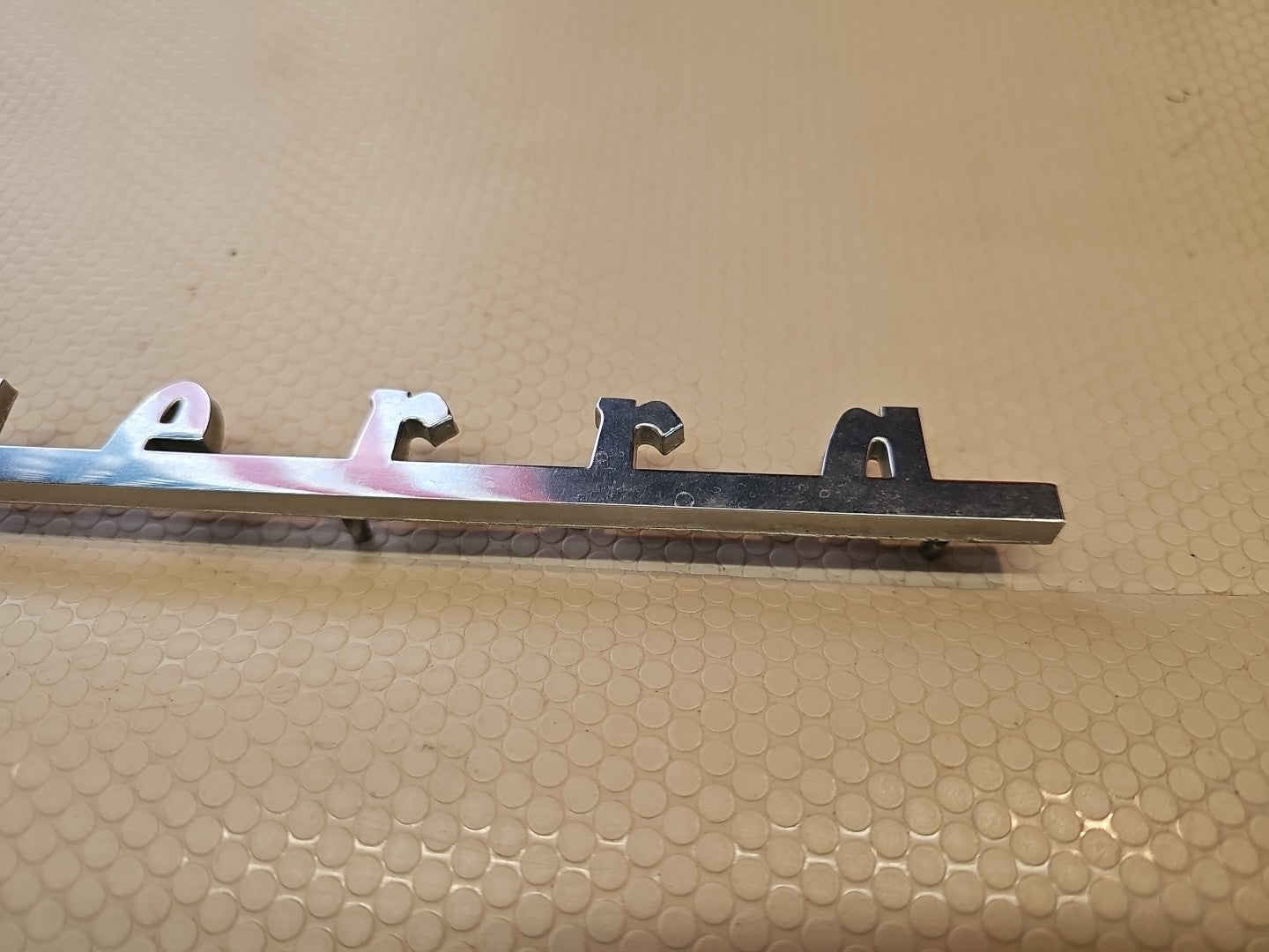 RARE 1950s 57 Dodge Sierra Script Logo Emblem Metal Badges + Trim Pieces Vintage