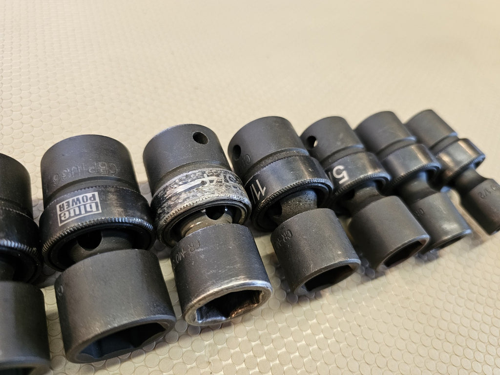 Cornwell Blue Power 8pc 1/2" Dr. 6-PT Swivel Impact SAE Socket Set 1/2-15/16"