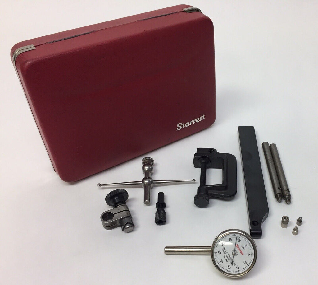 STARRETT 709ACZ Dial Test Indicator, Dovetail, Steel Attachments only *MINT*