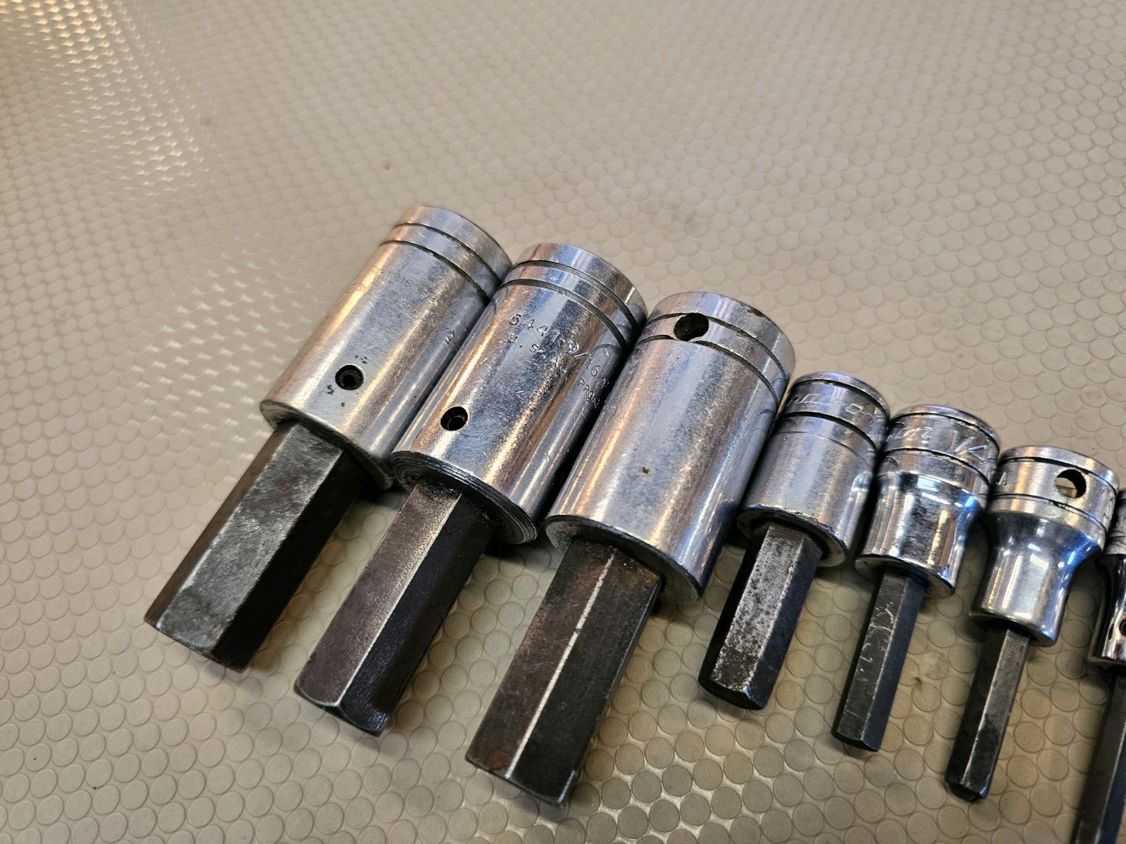 Snap-On Proto 8pc SAE Hex Allen Bit Socket Set 5/32" to 5/8" - 3/8" 1/2" Large