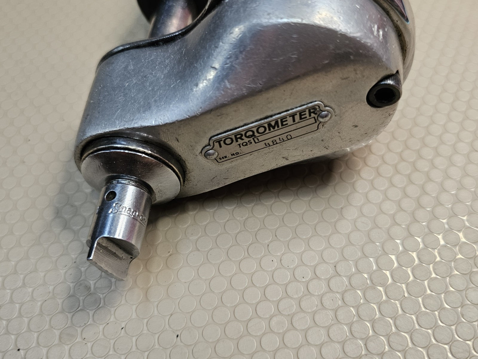 Snap-On USA 1/4 Drive Torq-O-Meter Vintage Torque Screwdriver Wrench Box Adapter