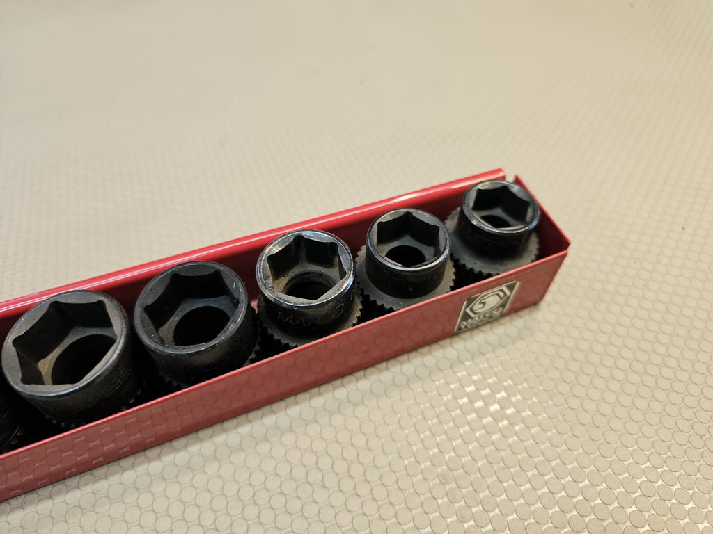 Matco Blp Series M6 Six Point Pass Through Socket Set 10 pc SAE 1/2 Size 1-1/4