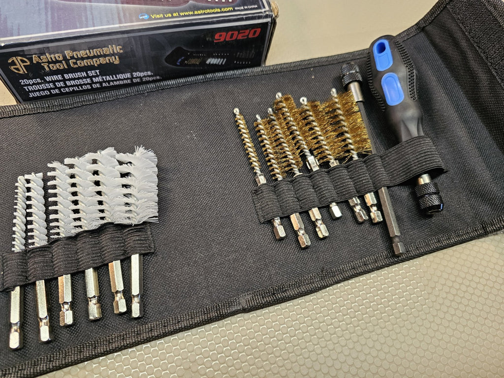 Astro Pneumatic 9020 20pc Automotive Wire Brush Cleaning Set